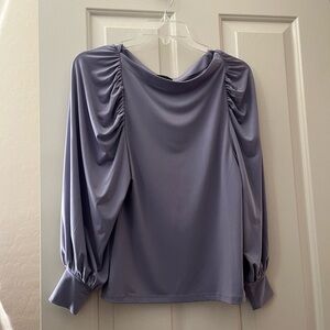 Elegant Lavender Ruched Women's Top
